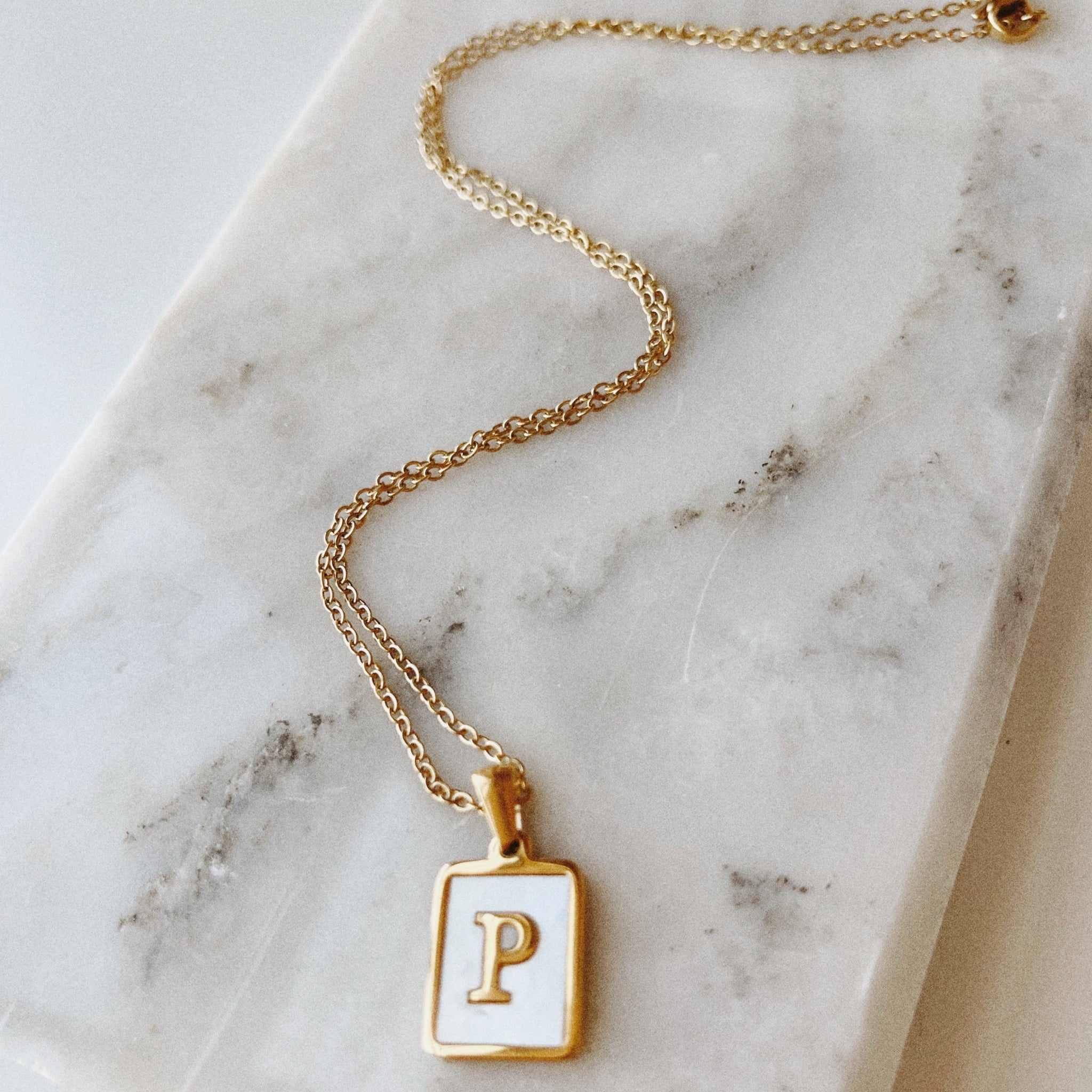 Pearl Monogram Necklace - Main Image