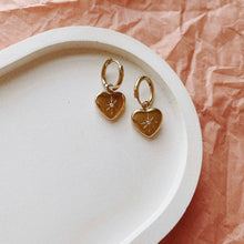 Load image into Gallery viewer, Heart CZ Huggie Hoops
