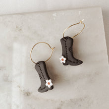 Load image into Gallery viewer, Cowgirl Boots Charm Hoop
