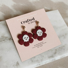 Load image into Gallery viewer, Flower Skull Earrings
